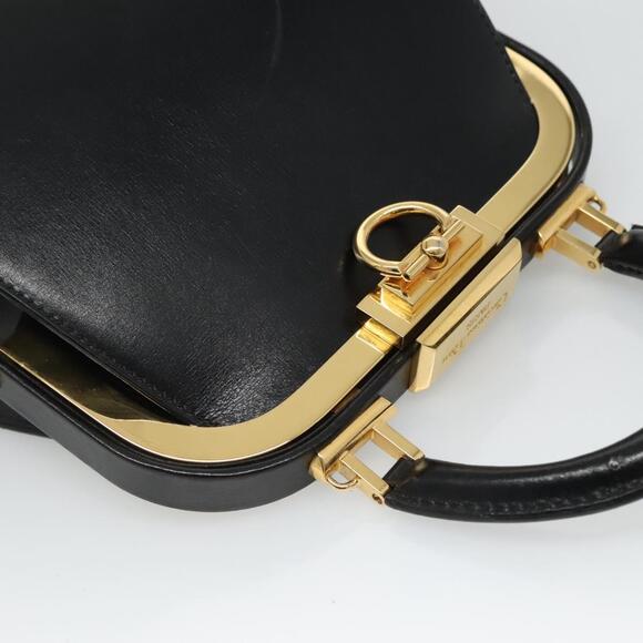 DIOR Hand Bag Leather Black Gold - Picture 6 of 12
